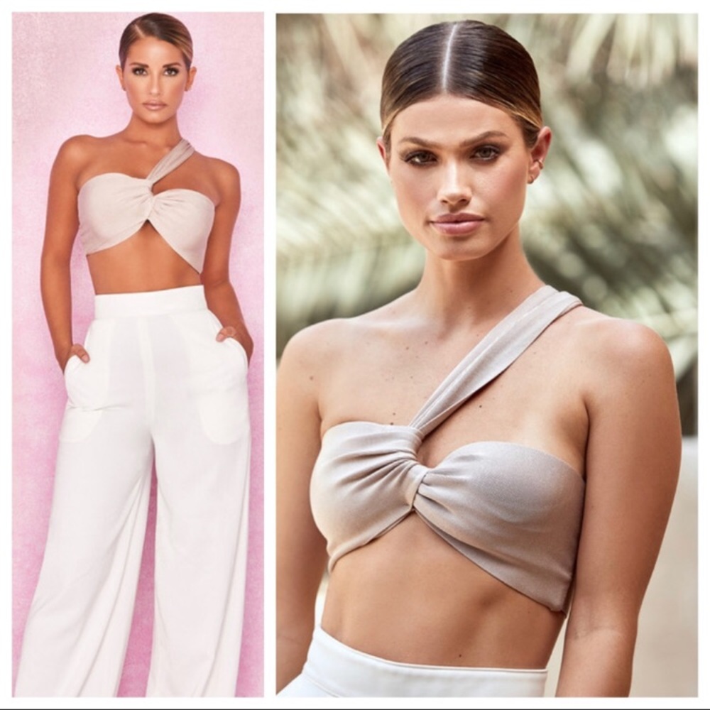 House Of CB London | Lilah Beige Bandage Bra Top